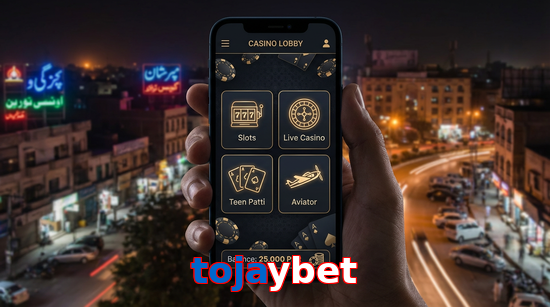 Main screen of Tojaybet app page for PK players