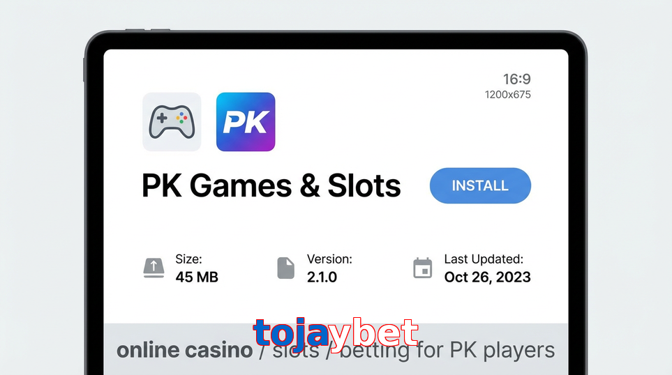 Game list for Tojaybet gameapk section
