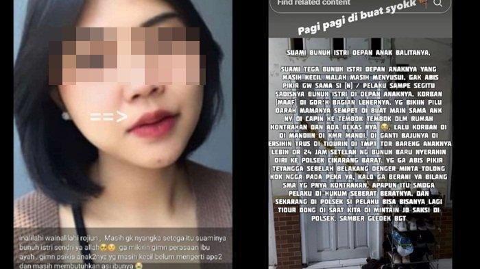 Sosok Istri Cantik Dibunuh Suami, Sempat Buat Status Pilu Bersyukur Atas Sabarku yang Tiada Batasnya