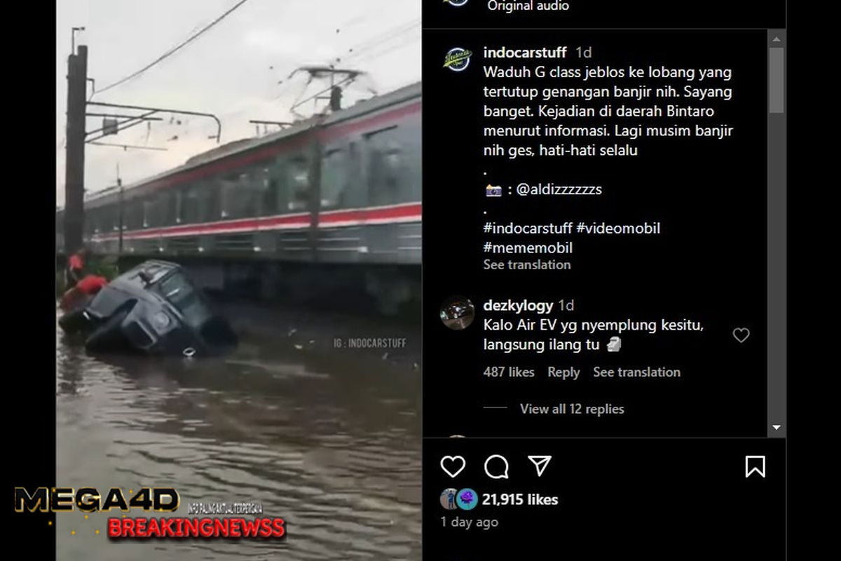 Mercy G-Class Terperosok Saat Banjir, Berapa Estimasi Biaya Perbaikan?
