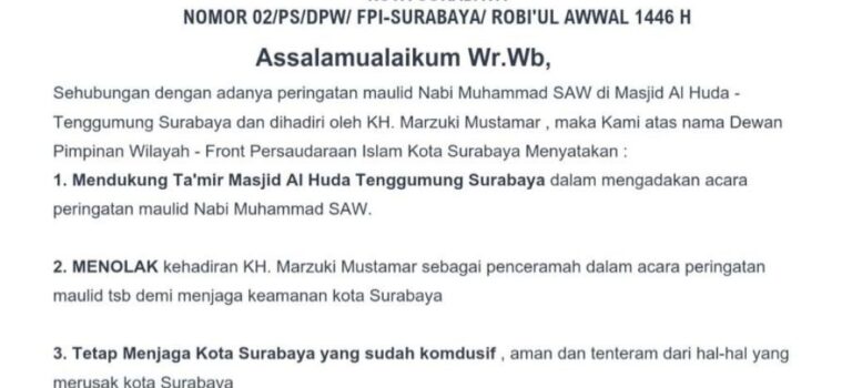 Banser Mobilisasi Diri Hadapi FPI yang Menolak Marzuki Mustamar di Surabaya