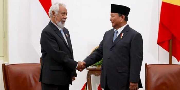 Prabowo dan PM Timor Leste Xanana Berbincang Hangat: “Jas Kita Sama”